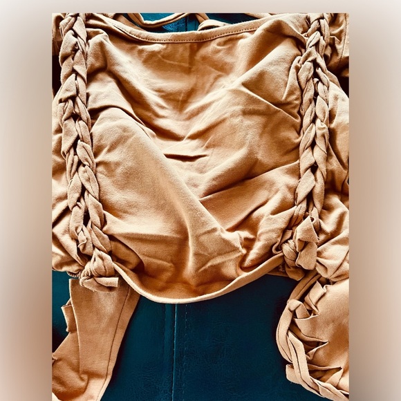 NWT Alternative Spells Long Sleeve Top in Light Brown by Dolls Kill Current Mood - Picture 3 of 13